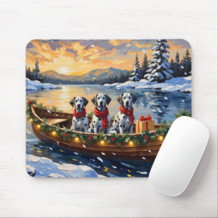 Mousepad Festa de Natal de Barco Dalmata