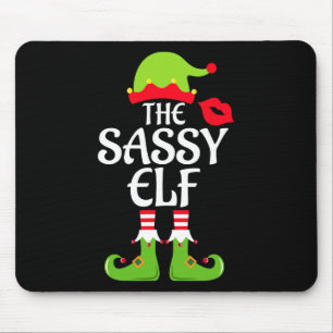 Mousepad Festa De Natal Do Grupo Familiar Sassy Elf Matchin