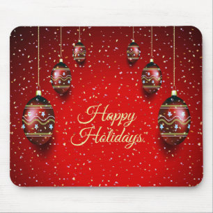 Mousepad Festa de Natal - Feriados Vermelhos de inverno Ele
