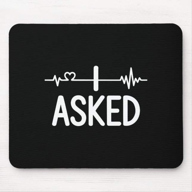 Mousepad Festa de noivado de casal combinando eu pedi premi (Frente)