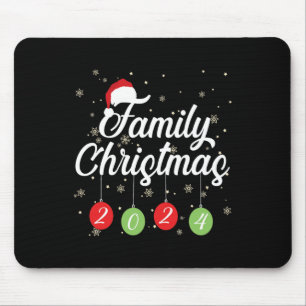 Mousepad Festa de Papais noeis de Natal e Família de Presen
