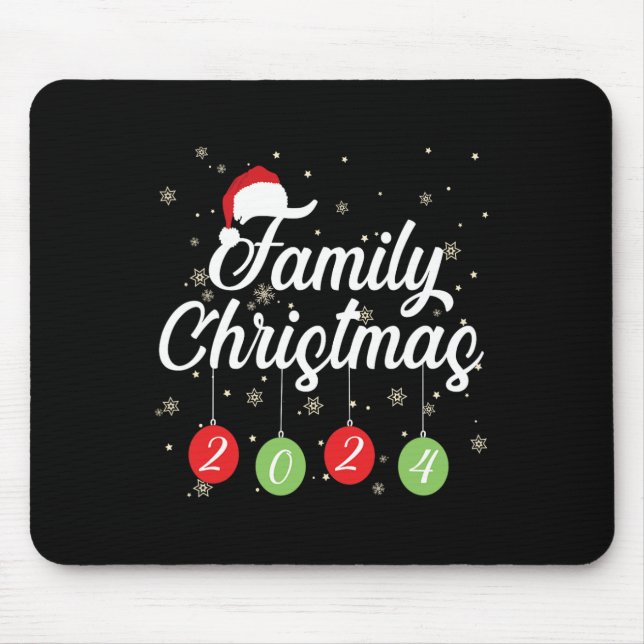 Mousepad Festa de Papais noeis de Natal e Família de Presen (Frente)