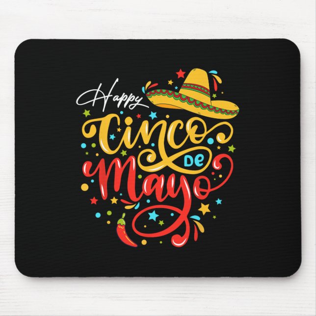 Mousepad Festa Divertida do Cinco De Mayo Fiesta 5 De Mayo  (Frente)