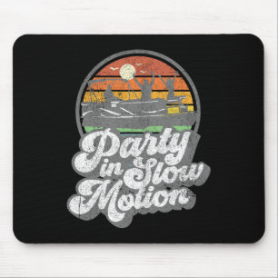 Mousepad Festa em Movimento Lento Retro Divertido Barco Pon
