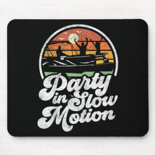 Mousepad Festa em Movimento Lento Retro Divertido Barco Pon
