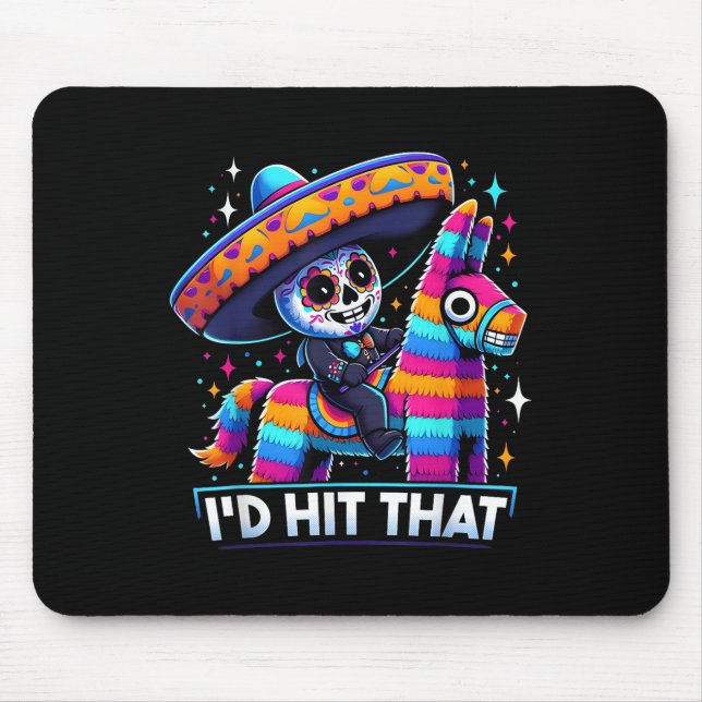 Mousepad Festa Mexicana Engraçada Pinatas Id Atingiu Esse C (Frente)