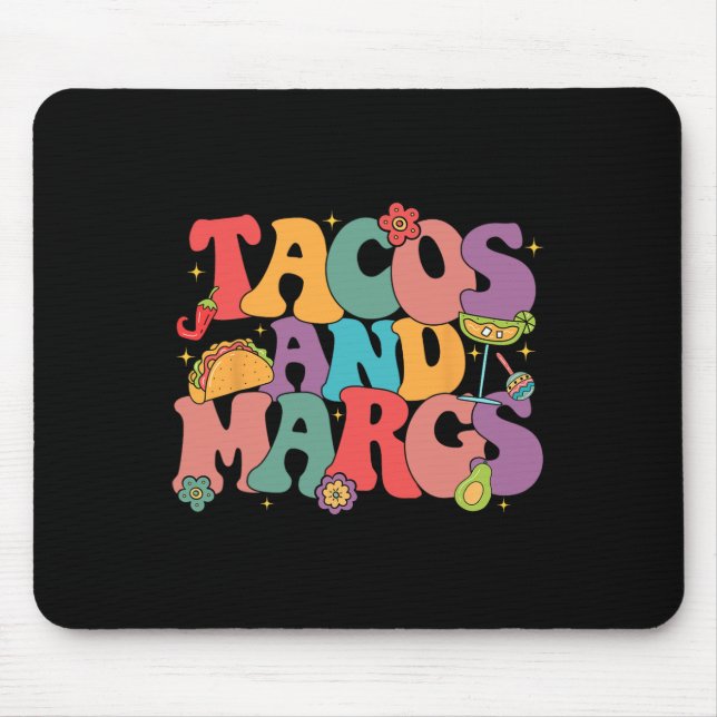 Mousepad Festa Mexicana Engraçada Tacos E Margs Cinco De Ma (Frente)