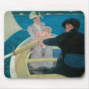 Mousepad Festa Náutica de Mary Cassatt, Arte Fino Antigo