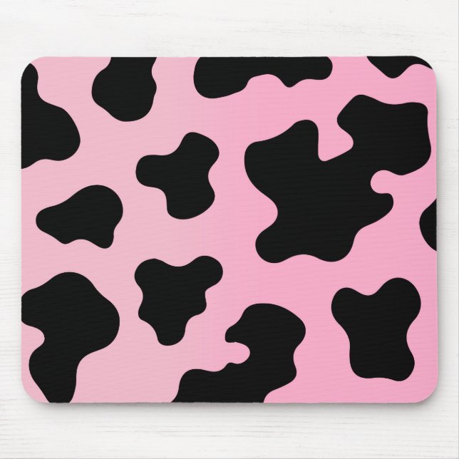 Mousepad Festa Western Cowgirl com Estampa de Vaca Rosa e P (Frente)
