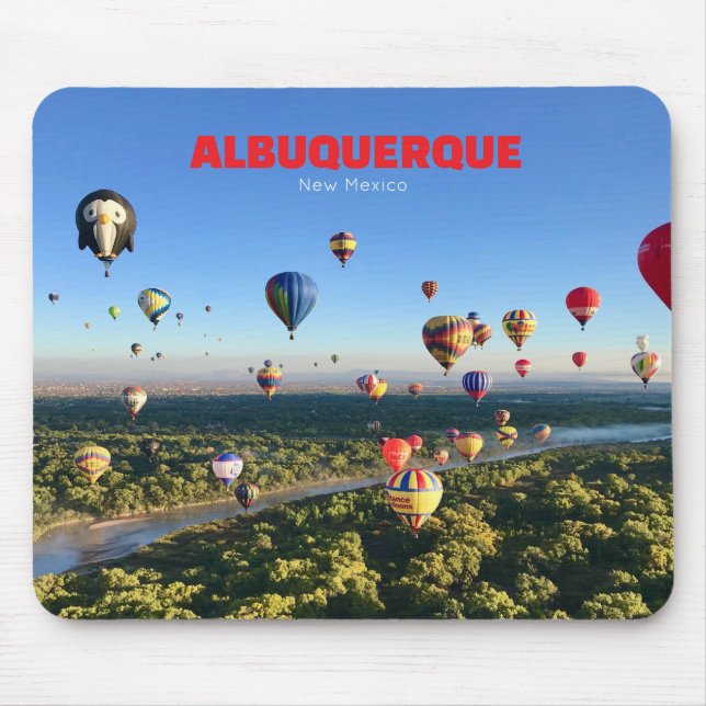 Mousepad Festival de Balão de Almofada de Rato de Albuquerq (Frente)