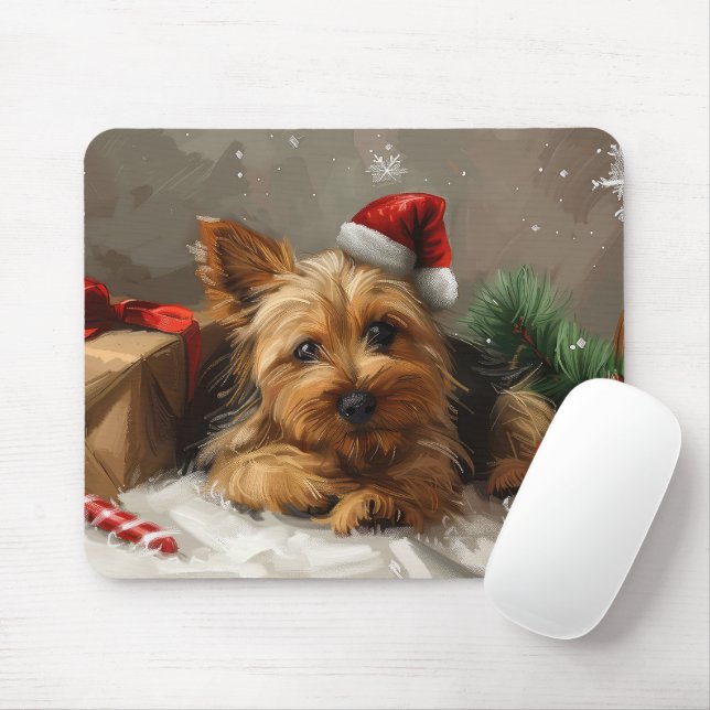 Mousepad Festivo do Cachorro Australiano (Com mouse)