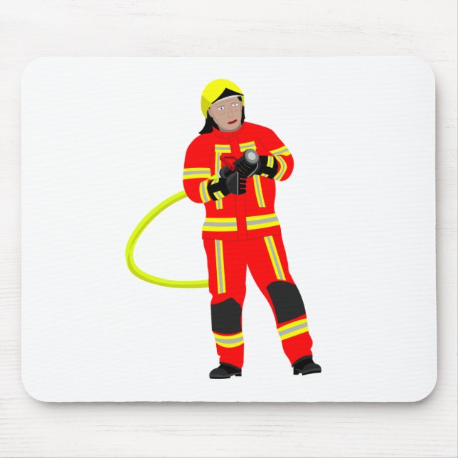 Mousepad Feuerwehrmann no quarto Einsatzkleidung (Frente)