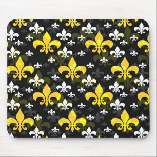 Mousepad Feur de Lis branco amarelo
