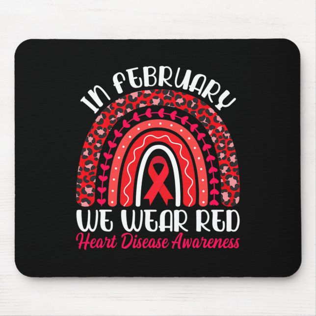Mousepad Fevereiro Vestimos Red Rainbow - Doença Cardíaca C (Frente)