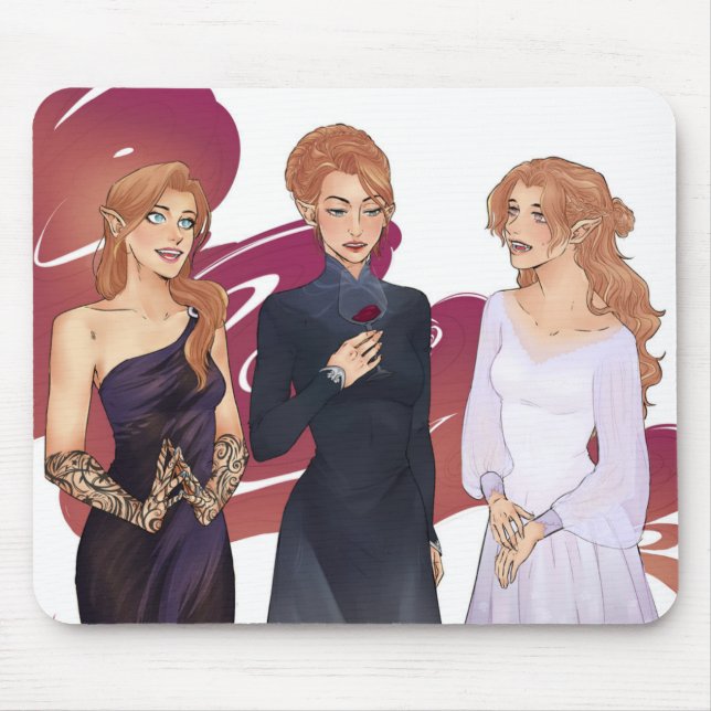 Mousepad Feyre, Nesta e Elain Archeron (Frente)