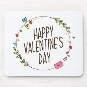 Mousepad Fia simples do Feliz dia de os namorados   Mousepa