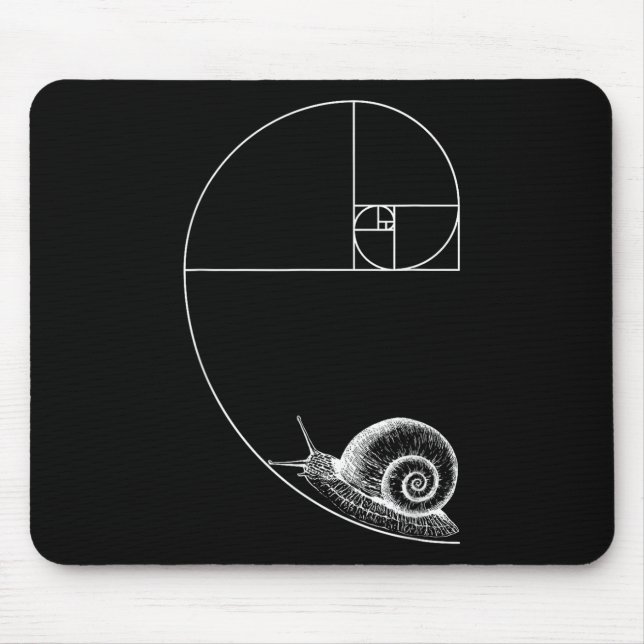 Mousepad Fibonacci Com Matemática De Caracol Geom Professor (Frente)