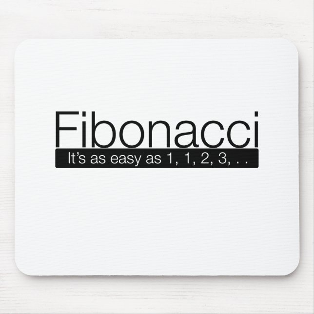 Mousepad Fibonacci - é tão fácil quanto 1, 2, 3. (Frente)