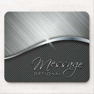 Mousepad Fibra de carbono e Mocas de metal escovado 4