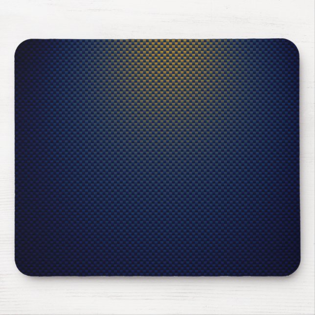Mousepad Fibra de carbono preto azul com padrão (Frente)