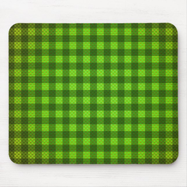 Mousepad Fibra de carbono verde com padrão (Frente)