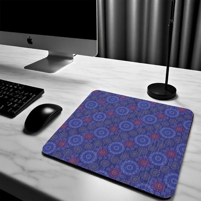 Mousepad Fibras dispersas florais de Berry texturizadas (Criador carregado)