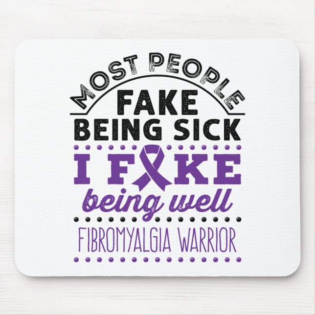 Mousepad Fibromialgia Guerreira Falso Ser Bem (Frente)