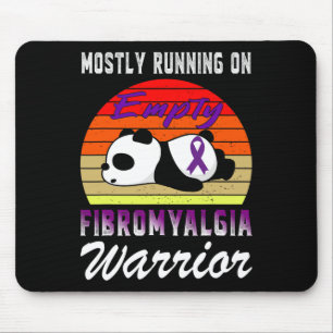 Mousepad Fibromialgia Guerreira Púrpura Fita Diversão Panda