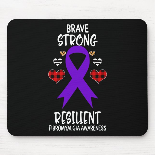 Mousepad Fibromialgia Resiliente e Corajosa Ribb (Frente)
