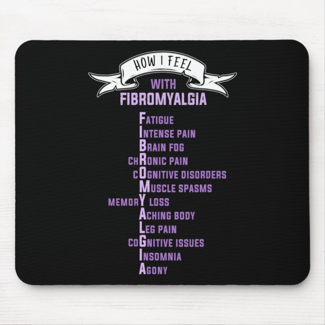 Mousepad Fibromialgia Spoonie E Fibro Consciência Isto É M (Frente)