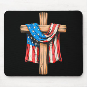Mousepad Ficar em Pé pela Bandeira e Ajoelhar-se pela Cruz