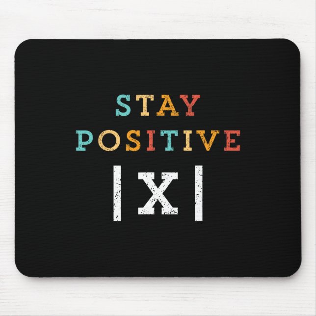 Mousepad Ficar Positivo Professor de Matemática Engraçado E (Frente)