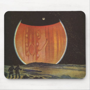Mousepad Ficção científica retrô, astronautas em Ganímedes