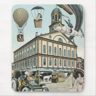 Mousepad Ficção científica retrô, cidade steampunk vitorian