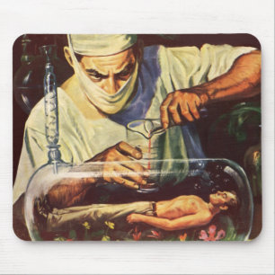 Mousepad Ficção Científica Vintage, Laboratório Cientista L