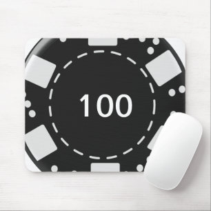 Mousepad Ficha de Pôquer Preta