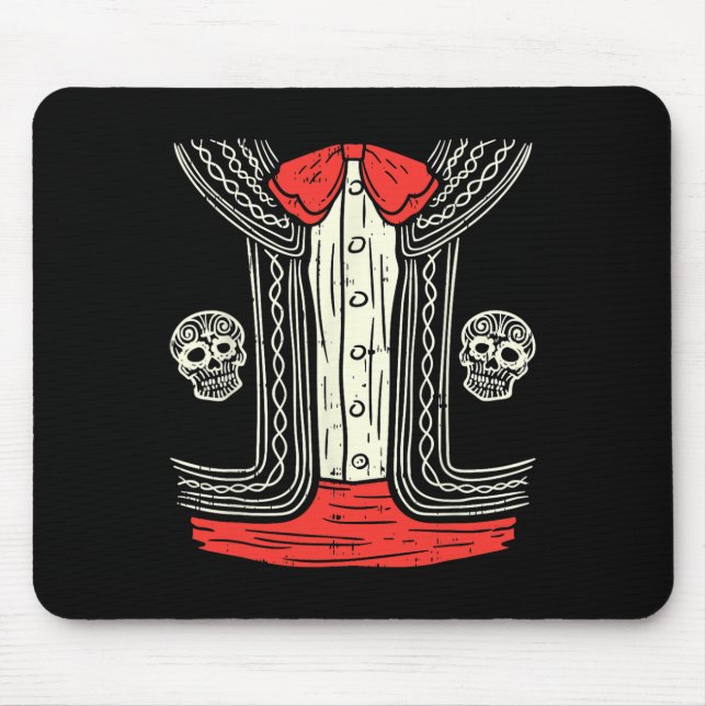 Mousepad Ficheiro de roupa mexicano do Halloween Mariachi M (Frente)