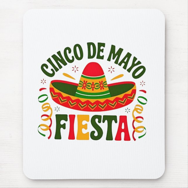 Mousepad Fiesta Squad Cinco De Mayo Mexicano Sombrero (Frente)