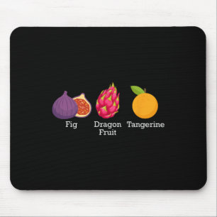 Mousepad Fig Dragon Fruta Tangerina Fruta Sutil Anti Trump