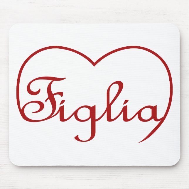 Mousepad Figlia Daughlia - Coração vermelha (Frente)