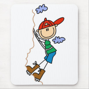 Mousepad Figura camiseta e presentes da vara do alpinismo