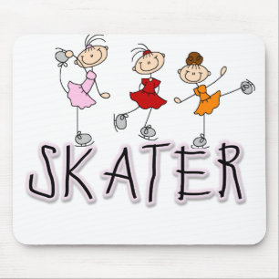 Mousepad Figura camiseta e presentes da vara do patinador