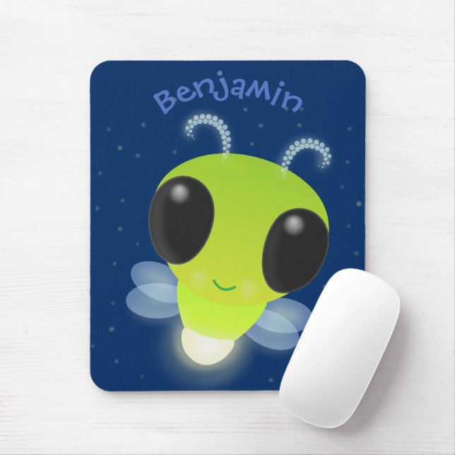 Mousepad Figura de desenho animado com inseto brilhante ver (Com mouse)