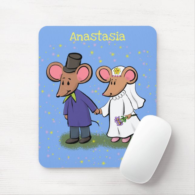 Mousepad Figura de desenho animado do casal do mouse (Com mouse)