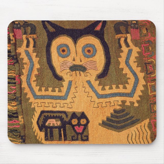 Mousepad Figura de lã de um jaguar, cultura de Paracas (Frente)