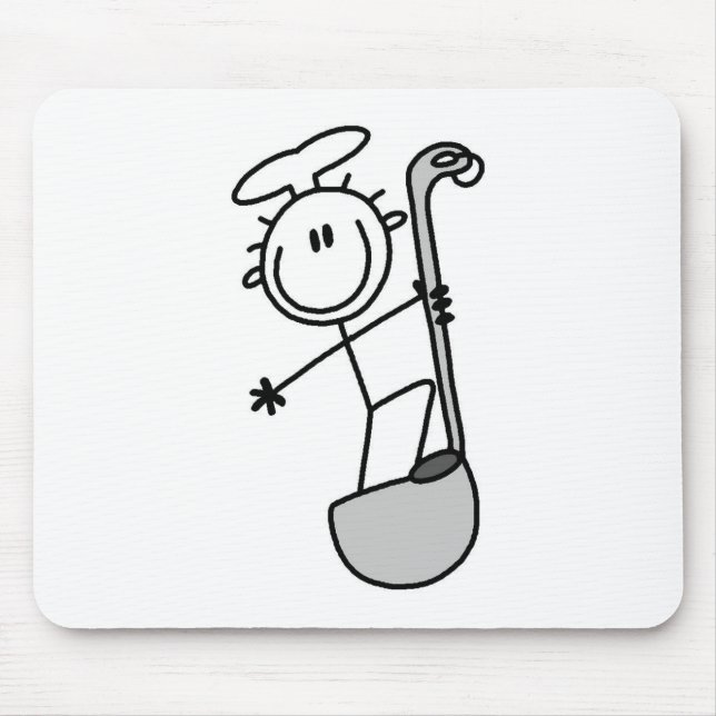 Mousepad Figura de Palito de Chef com Concha (Frente)
