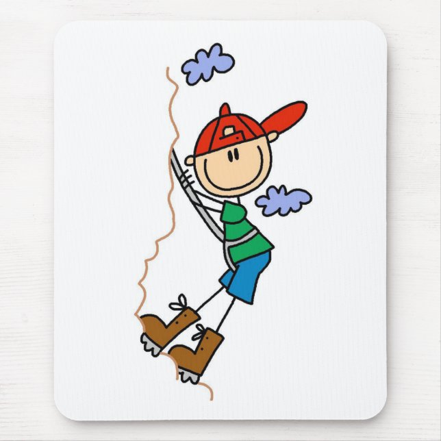 Mousepad Figura de Pau Escalando Rocha (Frente)