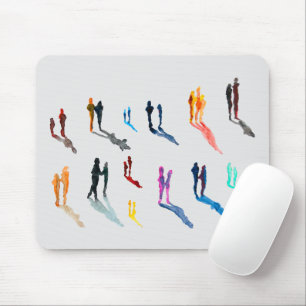 Mousepad Figura de pessoas de aquarelas