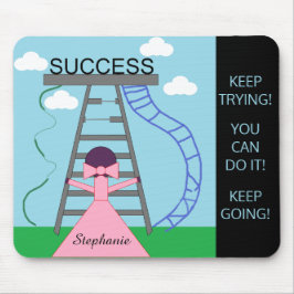 Mousepad Figura feminina roxa buscando sucesso