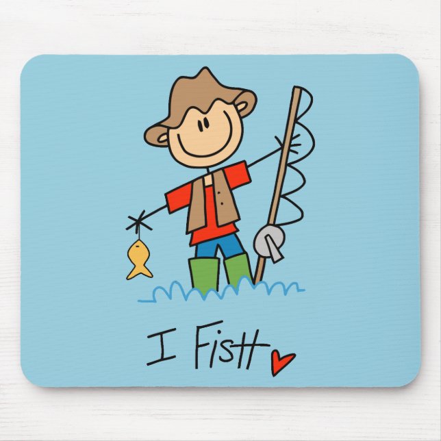 Mousepad Figura pescador da vara (Frente)